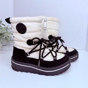 PAJAR Tirana Snow Winter Boots Black White Kids Youth Size 1 Outdoor Waterproof